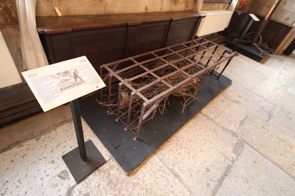 Prisons' Palace: Maleficia, Inquistion torture tools - Maleficia documents and reproductions: how the exhibit frames witchcraft persecution