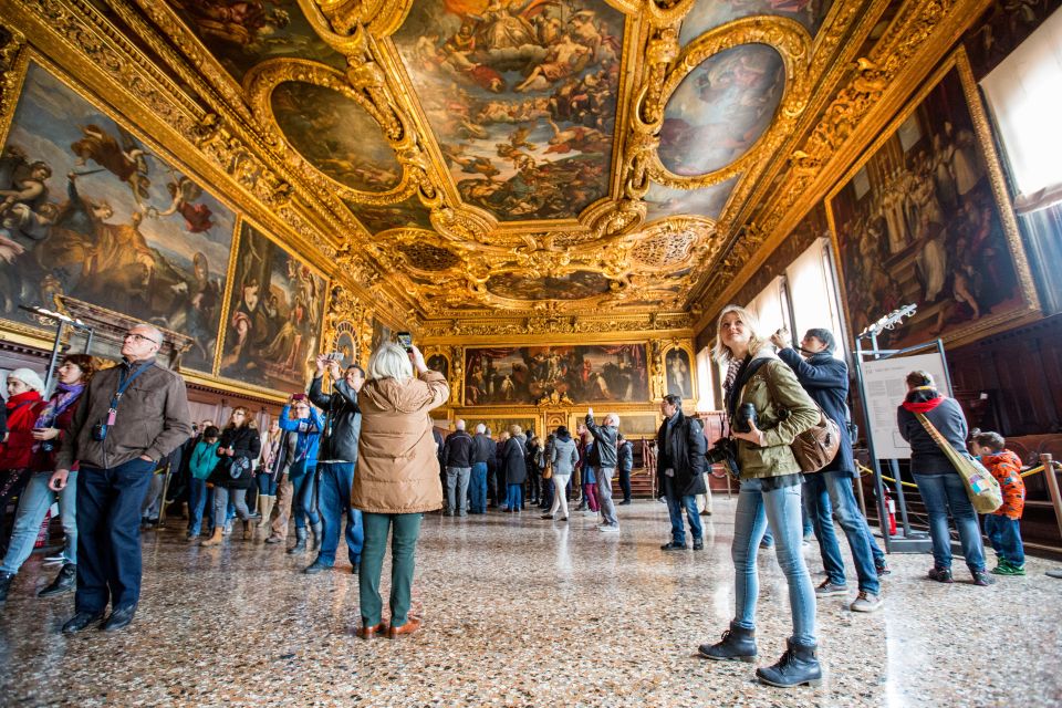 Venice: Doge's Palace Skip-the-Line Tour with Prisons - The gold staircase and the feeling of a court in motion